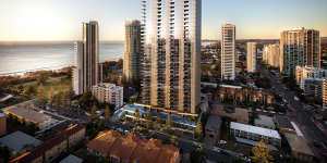 The residential tower Signature Broadbeach by Little Projects is 60 per cent sold out.