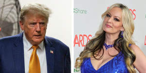 Stormy Daniels recounted having sex with Donald Trump in a hotel room.