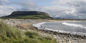 Knocknarea and the beach at Sligo.