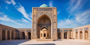 Absolutely dazzling:Kalyan Mosque in the Poi-i-Kalyan Complex of Bukhara.