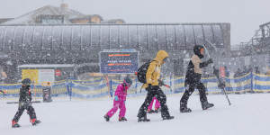 Perisher welcomes fresh snow on Thursday morning.