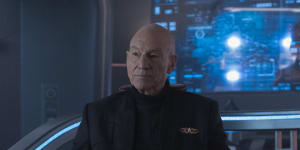Patrick Stewart as Admiral Picard in Star Trek:Picard.