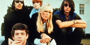 Nico,centre,with fellow Velvet Underground members,from left,Lou Reed (front),John Cale,Maureen Tucker and Sterling Morrison.