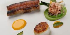 Go-to dish:Scallops,pork belly,duck egg.