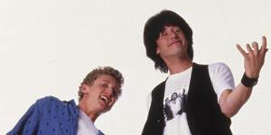 Alex Winter (left) and Keanu Reeves in Bill and Ted's Excellent Adventure.