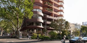 An artist’s impression of the proposed development on Macleay Street in Potts Point,which would replace 80 apartments with 31.