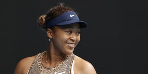 Naomi Osaka back on the tour,and back in the interview room