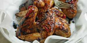 Sticky Asian-style chicken wings.