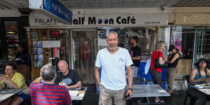 Nabil Hassan,owner of Half Moon Cafe,one of Coburg’s best-known restaurants.