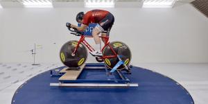 Matt Glanville has put all sorts of things to the test in his company’s wind tunnel,including himself on a bike to assess the most aerodynamic gear and positions. 