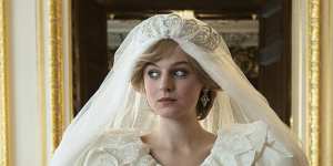 Corrin as Diana,Princess of Wales,in The Crown.