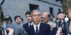 Ivan Boesky leaves court in 1987.