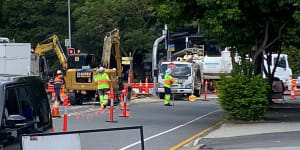 Delays for days amid emergency work on Fortitude Valley intersection