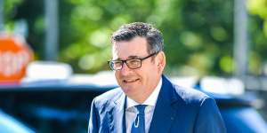 Premier Daniel Andrews arrives at Parliament on Tuesday as debate on the pandemic bill returns to the upper house.