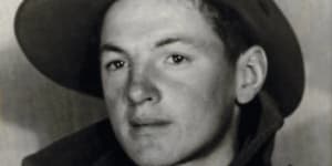 Billy Young at 15,before departing Australia for Malaya in September 1941.