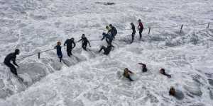 ‘Dodged a bullet’:NSW coast battered by one-in-40-year waves