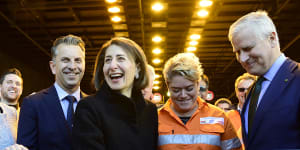 NSW Minister for Transport Andrew Constance and NSW Premier Gladys Berejiklian cut the ribbon to officially open the new M4 WestConnex tunnels.
