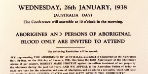 A copy of the original invitation to the civil rights protest at the old Australian Hall[the former Mandolin Cinema].