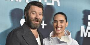 Joel Edgerton at Dark Matter’s premiere with Jennifer Connelly in Los Angeles.