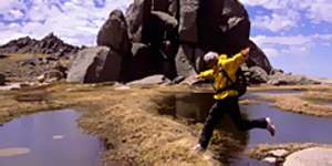 Glorious granite . . . rock formations highlight the rugged beauty of Kosciuszko National Park.