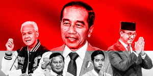 The three-cornered contest for Indonesia’s presidency is thick with dynastic politics and reputation repackaging.