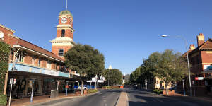 The city of Albury during an earlier lockdown this year.