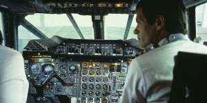 Inside a Concorde cockpit.