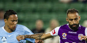 Purple reign:Perth stay top after edging out Melbourne City