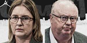 Premier Jacinta Allan and lawyer Geoffrey Watson.