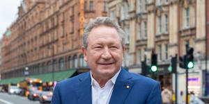 Fortescue Metals Group chairman Andrew Forrest in London.