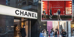 Never on sale at Chanel (main),and shoppers at the Boxing Day sales in Sydney yesterday.