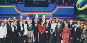 The team that presented Melbourne's Olympic bid,led by Bob Hawke.