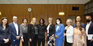 Behrouz Boochani met with a number of MPs and senators before speaking in Parliament House on Tuesday.