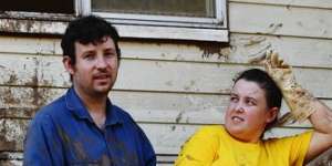 South Lismore residents Adam and Naomi McGowen lost everything from the flood.