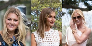 Hats off:Sophie Dillman,Kate Waterhouse;Sonia Kruger.