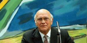 Former South African president F. W. de Klerk,who died on Thursday.