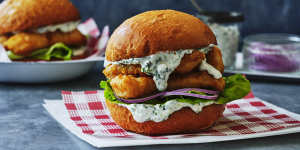 Fish burger.