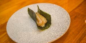 Go-to dish:Scallop nigiri with nori.