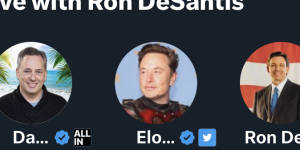 The discussion on Twitter Spaces between Florida Governor Ron DeSantis of Florida and Elon Musk,the owner of Twitter,moderated by investor and pundit David Sacks.