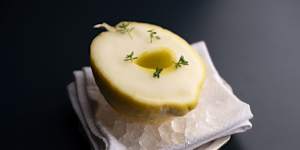 Frozen lemon with olive oil.