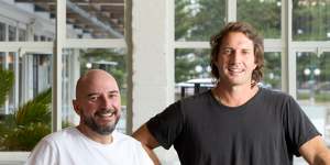 Chef Corey Costelloe (left) and Artemus Group co-owner and director Adam Flaskas.