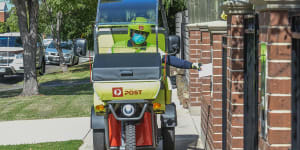 About 67 per cent of posties surveyed reported exceeding the 10kph limit on the footpath.