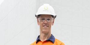 EnergyAustralia CEO Mark Collette at the Tallawarra B gas-fired power station.