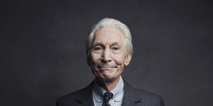 Charlie Watts posing for a portrait in 2016. 