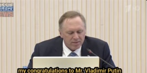 WA councillor praises Vladimir Putin’s election win on Russian TV