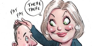 ABC chair Ita Buttrose said her staff - being creative types - were more"fragile"and"sensitive". Illustration:John Shakespeare