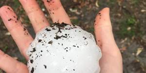 Large hail is predicted in parts of south-east Queensland on Sunday.