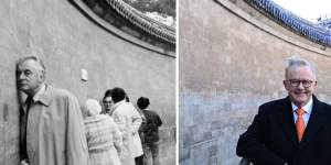 Anthony Albanese declined to recreate an iconic image of former Labor prime minister Gough Whitlam at the Echo Wall of the Temple of Heaven in Beijing.