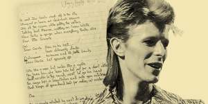 David Bowie wrote his Jean Genie lyrics on an A4 page in 1972,which sold for $110,000 at auction in 2023. 