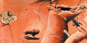 Tonight the spotlight will be on Brett Whiteley's<i>Sloping up on the Olgas (1) (With Crow)</i>.